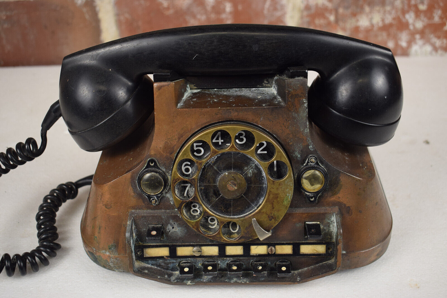 Rare Antique Ericsson Copper Bakelite Phone Made in Sweden